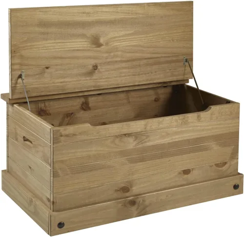 Vista 4 de Tronco de almacenamiento de madera Corona otomana Muebles Dash