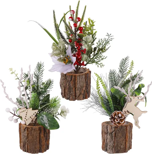 Vista 7 de Decoración de mesa de Navidad para interiores, centros de mesa