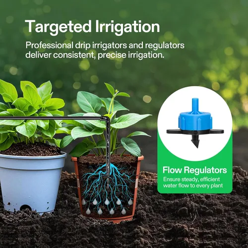 Vista 7 de VIVOSUN Kits de riego por goteo automático profesional, salida de 15 W, kit de cultivo profesional todo en uno, incluye bomba, temporizador