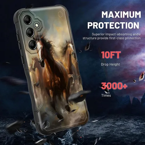 Vista 687 de Funda para Galaxy A14 5G, [Doble Capa][Protección contra Caídas de Grado Militar de 10 Pies] [Antideslizante] Funda Resistente a Prueba de Golpes
