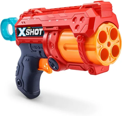 Vista 2 de XSHOT Excel Fury 4 - Lanzador de dardos de espuma (8 dardos) de ZURU, multicolor
