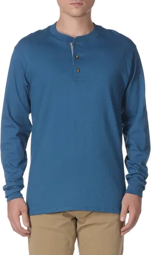 Vista 4 de Hanes Beefy-T Henley - Manga larga