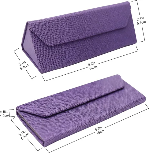Vista 22 de Real Sic Funda para lentes de sol para hombres y mujeres, soporte magnético plegable para lentes de sol, inspirado en el color sólido