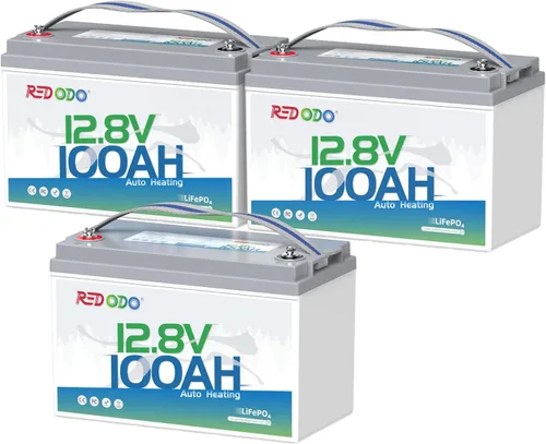 Vista 17 de Redodo LiFePO4 Batería inteligente Bluetooth 24V 50Ah TM baja temperatura, batería de litio integrada en 50Ah BMS, 10 años de vida útil, perfecta