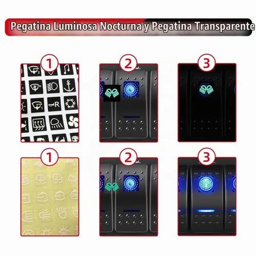 Vista 4 de Panel FXC impermeable, con ranura de doble puerto USB, fusibles de 4.2 A, visualización digital de voltaje, toma de encendedor y 4, 6 u 8 tipos