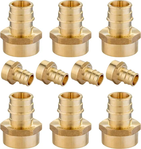 Vista 11 de 10 unidades HeSun 1/2" Pex A Expansión x 1/2" Hembra NPT Drop Ear Elbow