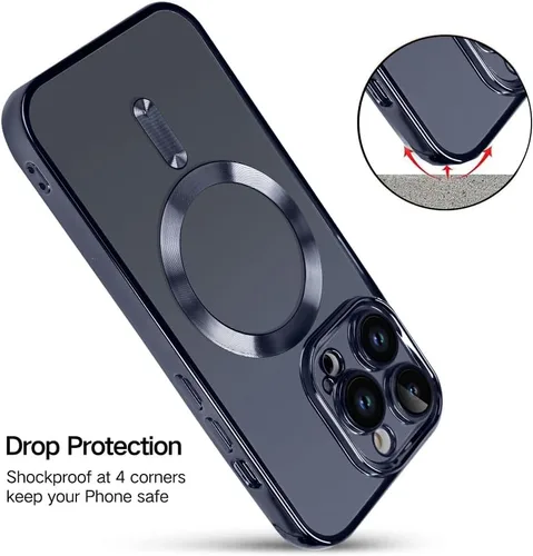 Vista 5 de OOK Funda para Teléfono Hecha para iPhone 15 Pro Max (6.7 Pulgadas) con Protector de Lente de Cámara (Compatible con MagSafe) Anti-Arañazos A Prueba