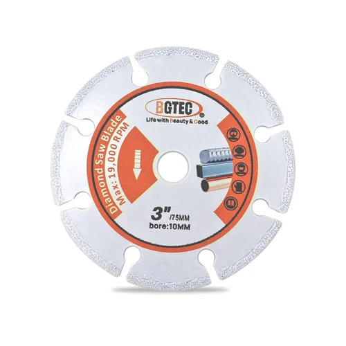 Vista 20 de BGTEC Hoja turbo de granito de diamante, disco de corte de 3 pulgadas/2.953 in para hormigón, hormigón reforzado, piedras artificiales duras