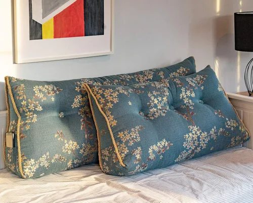 Vista 6 de Almohada larga de cuña para cabecero, tamaño Queen XXL, almohada de lujo para cama, sofá, sofá cama, cojín de respaldo grande para sentarse