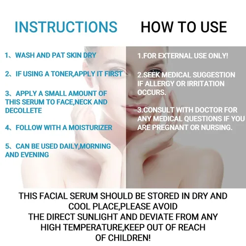 Vista 2 de Paquete de 3 sueros de ácido hialurónico puro para la cara, hidratante facial, cuidado de la piel, desvanece las arrugas, reparación iluminadora