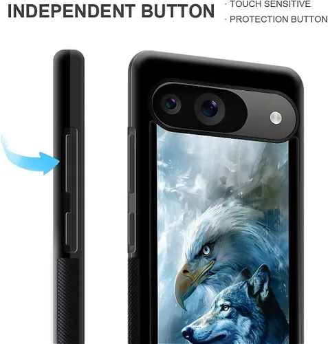Vista 1905 de Compatible con Google Pixel 4A 5G Mobile Case Creative Acrylic Panel trasero Silicona Protección Grip especialmente diseñado para Google Pixel 4A 5G