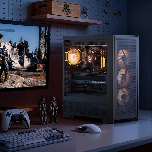 Vista 7 de darkFlash AIR NOVA - Funda para PC E-ATX de torre completa, funda para juegos ventilada de seis caras, radiador de hasta 16.535 in, montaje vertical