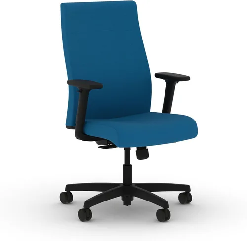 Vista 23 de HON Ignition 2.0 - Silla de oficina de tela, tapizada, brazos ajustables, silla de oficina ergonómica ejecutiva reclinable, con inclinación