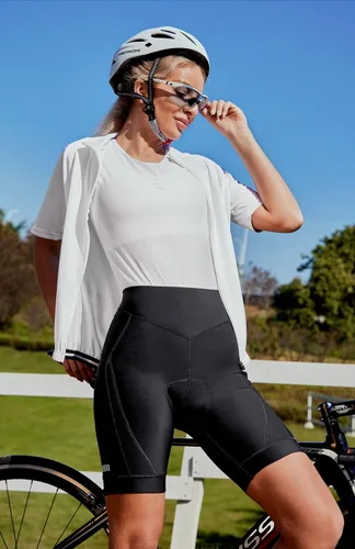 Vista 5 de Heathyoga Pantalones cortos de ciclismo acolchados 4D para mujer, con bolsillos, acolchados, pantalones cortos de ciclismo para mujer