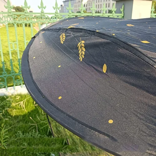 Vista 4 de Toldo para silla de ruedas eléctrica, toldo ajustable para silla de ruedas, cubierta de lluvia, gasa lateral, transpirable, resistente a los rayos