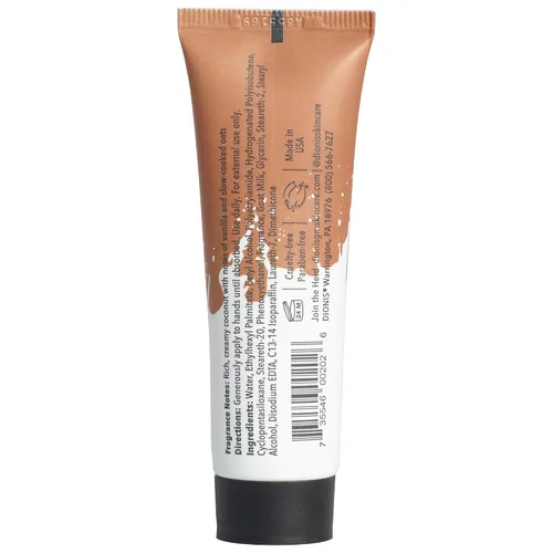 Vista 8 de Dionis Crema de manos de leche de cabra – Loción hidratante para piel seca, segura para pieles sensibles – Crema cremosa de coco y avena 1 oz