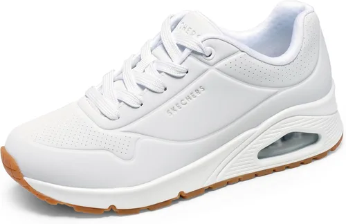 Vista 43 de Skechers Tenis UNO Stand on Air para mujer Tenis casuales, plantilla de espuma viscoelástica refrigerada por aire, amortiguación visible de Rojo