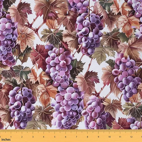 Vista 61 de Tela de Flores Primaverales por Yarda para Sofás, Tela Decorativa de Florales de Pueblo Pájaros Mariposas, Tela de Patrón de Jardín Acuarela