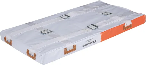 Vista 3 de CHAMPRO Base doble de nylon recubierta de PVC acolchado, base de seguridad extendida naranja y blanca