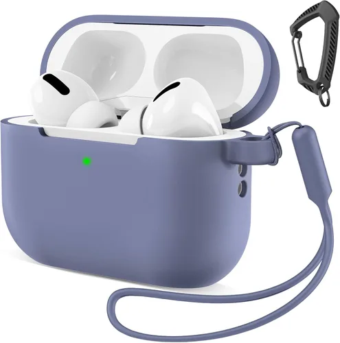 Vista 9 de MATEPROX Funda compatible con AirPods Pro 3 con llavero/correa de mano, Airpod Pro de 3ª generación [2025] Funda protectora de silicona a prueba