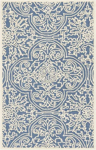 Vista 34 de SAFAVIEH Trace Collection - Alfombra decorativa de 2 x 3 pies, color marfil, lana hecha a mano, ideal para zonas de alto tráfico en entrada, sala