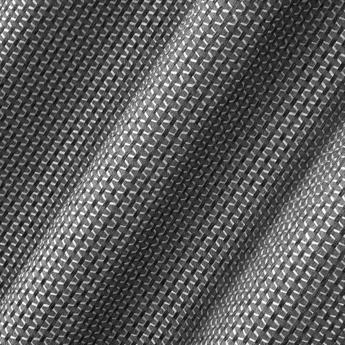 Vista 2 de Park Lane Juego de 4 paneles de ventana con bolsillo para barra de onda, color gris oscuro, 2 paneles de jacquard y 2 paneles transparentes