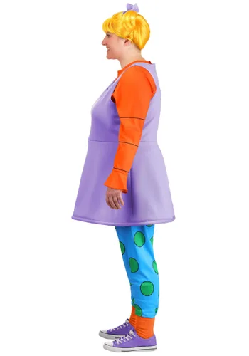 Vista 3 de Disfraz de Mujer Angelica Nickelodeon Rugrats Talla Plus Size Multicolor
