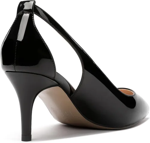 Vista 5 de MERRORI Zapatos de tacón medio con punta puntiaguda para mujer, sin cordones, de 2.5 pulgadas