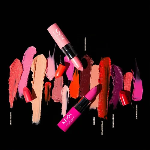 Vista 6 de Lápiz labial NYX Cosmetics con acabado satinado y peso neto de 0.16 onzas, BLS08 Mary Janes