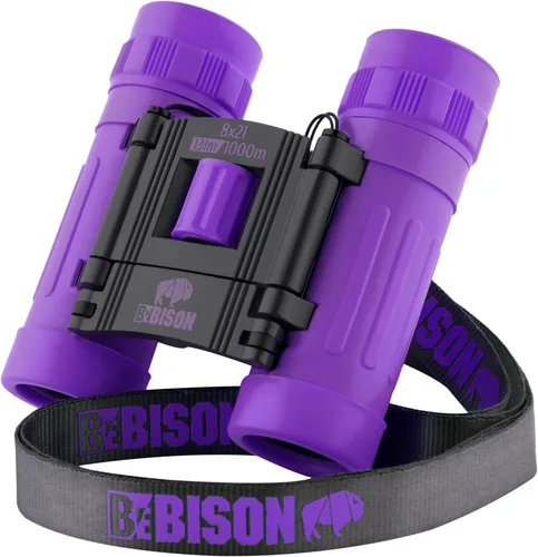 Vista 10 de BeBison - Binoculares para niños, óptica real de alta resolución de 8 x 21 pulgadas, binoculares compactos plegables a prueba de golpes, para Naranja