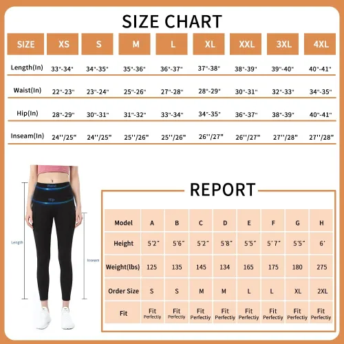 Vista 6 de Leggings with Pockets for WomenHigh Waist Tummy Control Workout Athletic Running Yoga PantsRegular and Plus