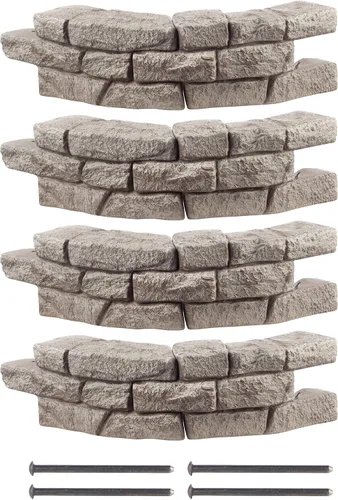 Vista 14 de RTS Home Accents Kit de cama de jardín elevada Rock Lock, cuadrado de 48 pulgadas