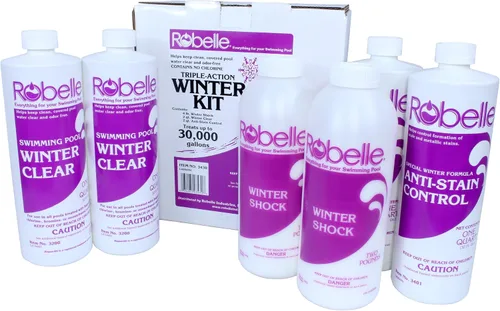 Vista 8 de Robelle 3400 kit de productos de limpieza de invierno para albercas.