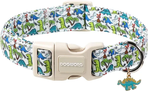 Vista 49 de DOGWONG Collar de perro de San Valentín, collar de perro con estampado de corazones para perros grandes, lindos collares de primavera, hembra
