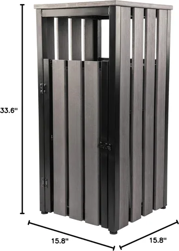 Vista 7 de Lorell, LLR42693, Cubo de basura para exteriores, 1, carbón