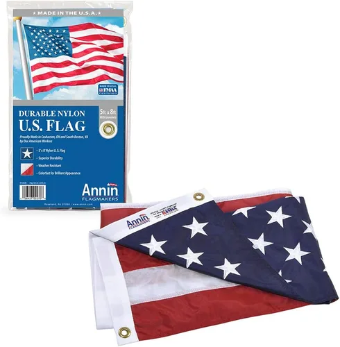 Vista 13 de Annin Flagmakers Bandera Estadounidense de Nailon para Todo Tipo de Clima SolarGuard Nyl-Glo, 2.5 x 4 pies (Modelo 2440) 100% FABRICADO en Estados