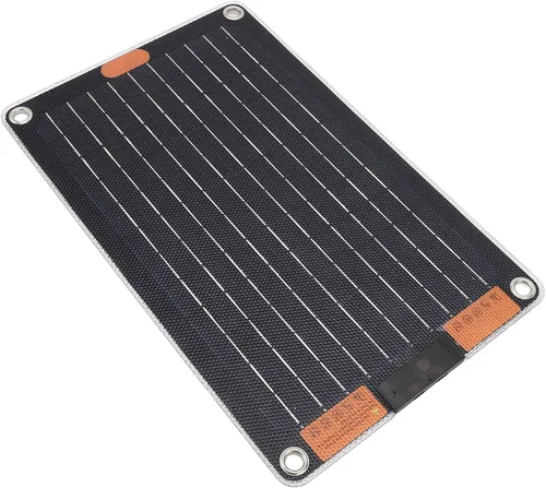 Vista 2 de Drfeify Cargador de panel solar de 30 W, tecnología monocristalina, carga rápida para teléfonos, ideal para acampar y viajar