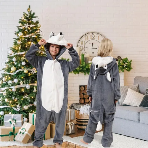 Vista 5 de IREMATE Animal Onesie Pajamas for Kids Christmas Onesie Cute One Piece Pajamas Sleepwear Gift for Boys Girls