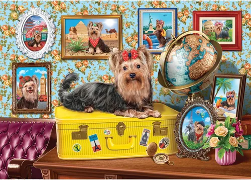 Vista 7 de Anatolian Puzzle - Perritos en el dormitorio, rompecabezas de 1000 piezas, #1143