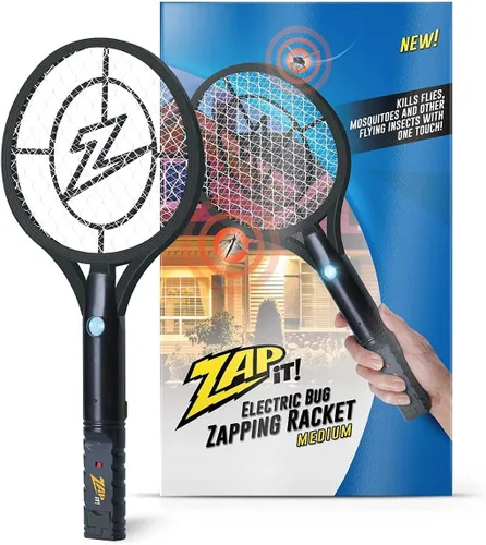 Vista 14 de Zap It Bug Zapper - Raqueta mata mosquitos recargable de 4000 voltios, cable de carga USB