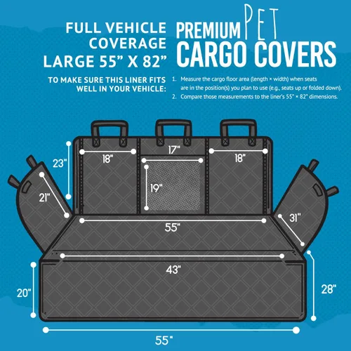 Vista 7 de Bulldogology Forro de Carga para SUV - Forro de Maletero para Mascotas de Servicio Pesado Cubierta de Carga - Cubierta de Carga Impermeable
