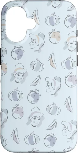 Vista 32 de Disney Carcasa para iPhone 17, diseño de acuarela de Cenicienta, color azul