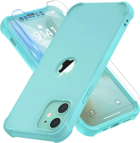 Vista 140 de ORETECH Funda para iPhone 11, con [2 protectores de pantalla de vidrio templado] [prueba de caídas de grado militar de 10 pies]