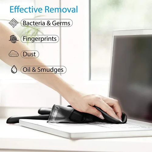 Vista 5 de IBENZER Paños de limpieza de microfibra para electrónica - Paño de limpieza de lente de cámara de microfibra, lentes, pantallas, lentes, iPad