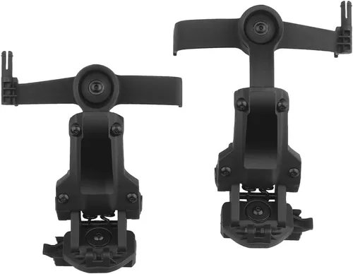 Vista 4 de Adaptador táctico para auriculares de riel para casco, kit de soporte de auriculares de rotación multiángulo compatible con OPS Core ARC/Team Wendy