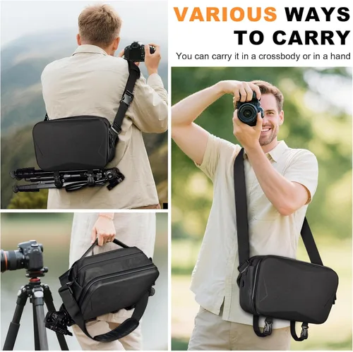 Vista 8 de Bolsa de cámara para fotografía con funda para cámara Canon Eos Rebel T7/R50/R100 Mark II/R50V/R10/R5/R6/R8 Mark IV/SL3 DSLR SLR