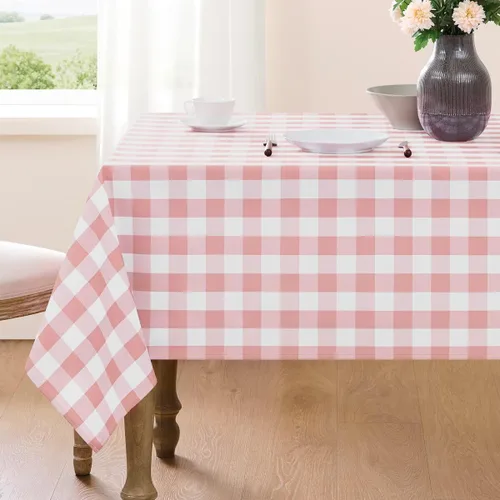 Vista 10 de Mantel a cuadros rectangular de gingham, impermeable, sin arrugas, manteles de búfalo a cuadros para mesa, lavables para comedor, fiestas y picnic