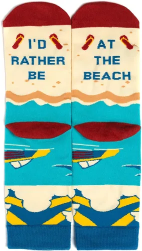 Vista 4 de I'd Rather Be - Calcetines divertidos para hombres y mujeres, regalos para golf, caza, camping, senderismo, esquí, lectura, deportes y mucho más