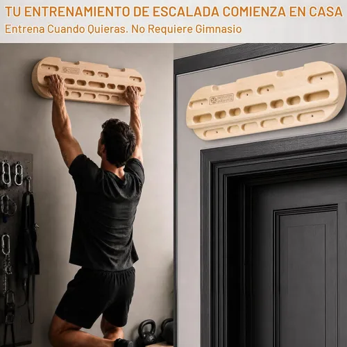 Vista 6 de POWER GUIDANCE Tabla de Agarre de Escalada en Roca, Fortalecedor de Manos de Madera, Ejercitador de Antebrazo para Escaladores y Atletas