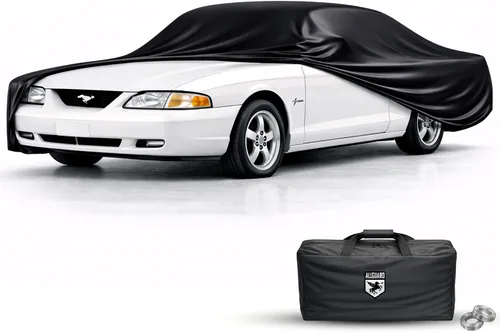 Vista 24 de Funda de coche para Ford Mustang 1ª generación (1964-1973), resistente a los arañazos, cubierta de interior de satén negro, material ultra suave